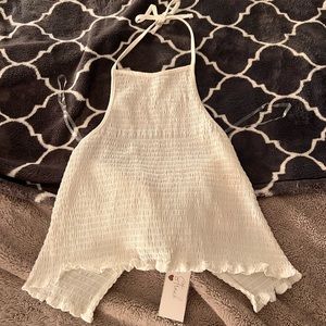 White tank with open back!